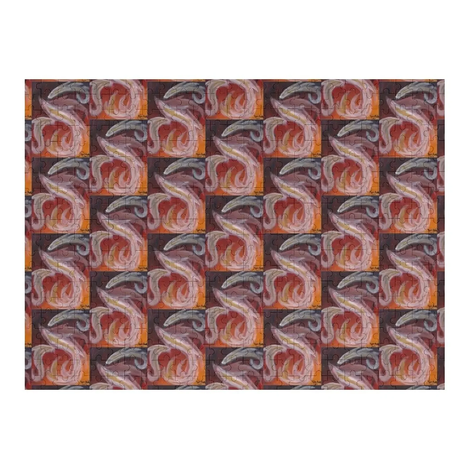 

Warm Swirls Jigsaw Puzzle With Personalized Photo Personalized Wooden Name Puzzle