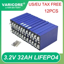 12pcs 3.2V 32Ah LiFePO4 battery pack phosphate 3C discharge 32000mAh 12.8v Motorcycle Car motor batteries modification Tax Free