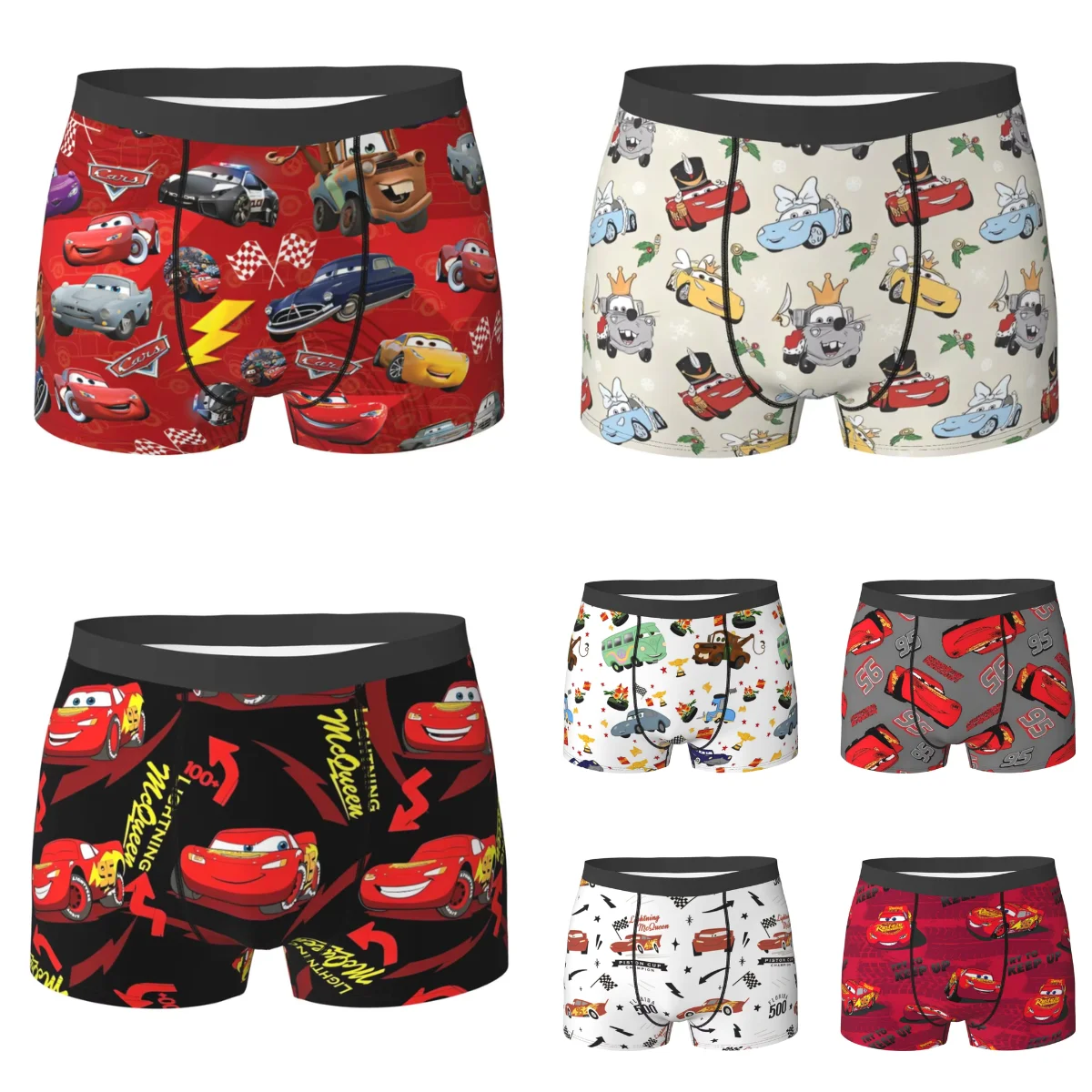 Cars Lightning McQueen 95 Life Is A Highway Underwear Life Is A Highway Man Boxer Brief Fun Boxershorts Trenky Oversize Panties