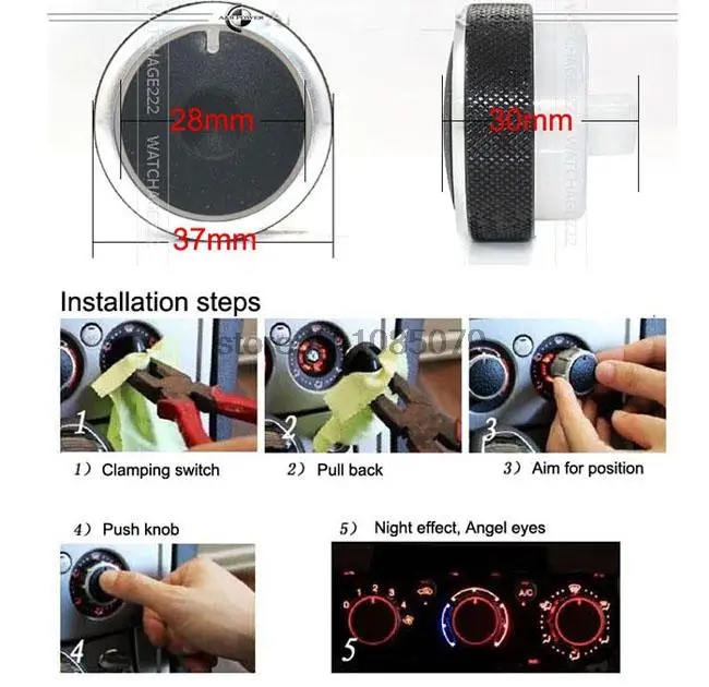 Accessories Fit For Ford Focus Mondeo Switch Knob Heater Climate Control Button Dials Refitting Rotary Mk2 Mk3