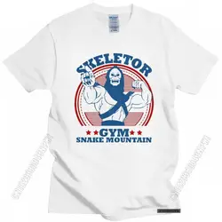 Funny Skeletor Gym T-Shirt Snake Mountain T Shirt Men He-Man And The Masters Of The Universe Tshirt O-Neck Cotton TeeTops