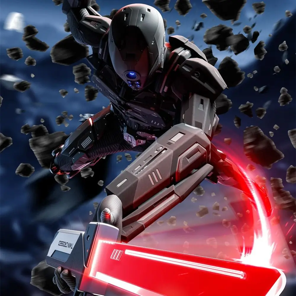 

Многоцветный световой меч с двойным лезвием, выдвижной, с LED-подсветкой, красным и синим светом, яркий, вращающийся, растягивающийся