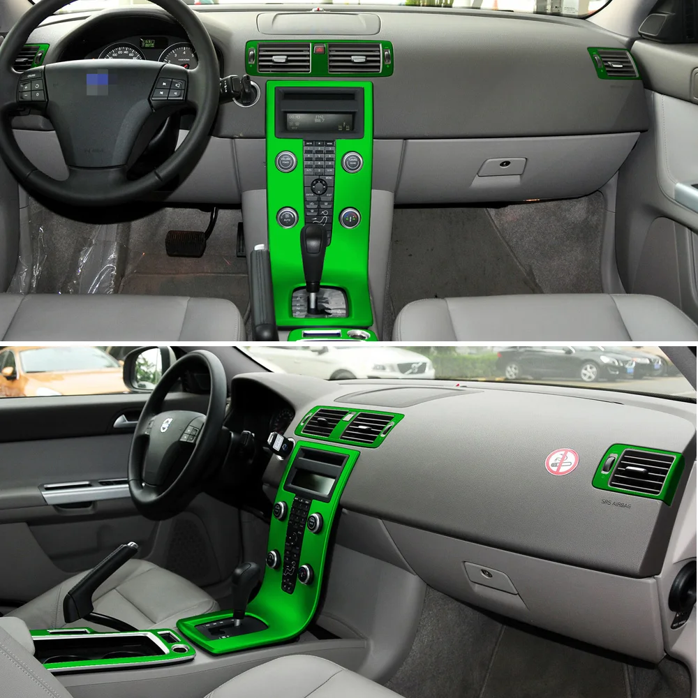 

For Volvo C70 Interior Central Control Panel Door Handle 3D 5D Carbon Fiber Stickers Decals Car styling Accessorie