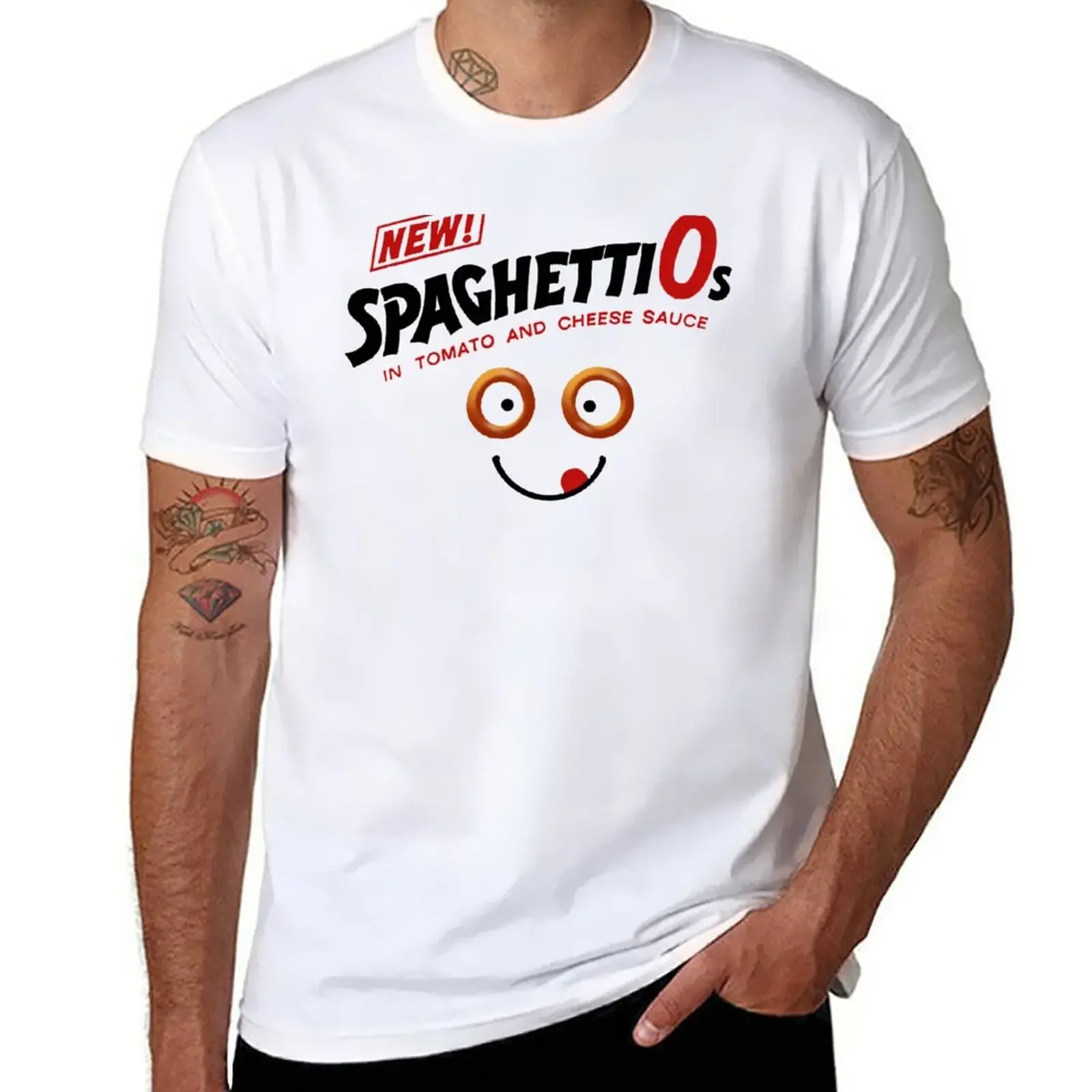 SPAGHETTI O's PACKAGING T-Shirt plus sizes Short sleeve tee blanks anime clothes t shirt for men