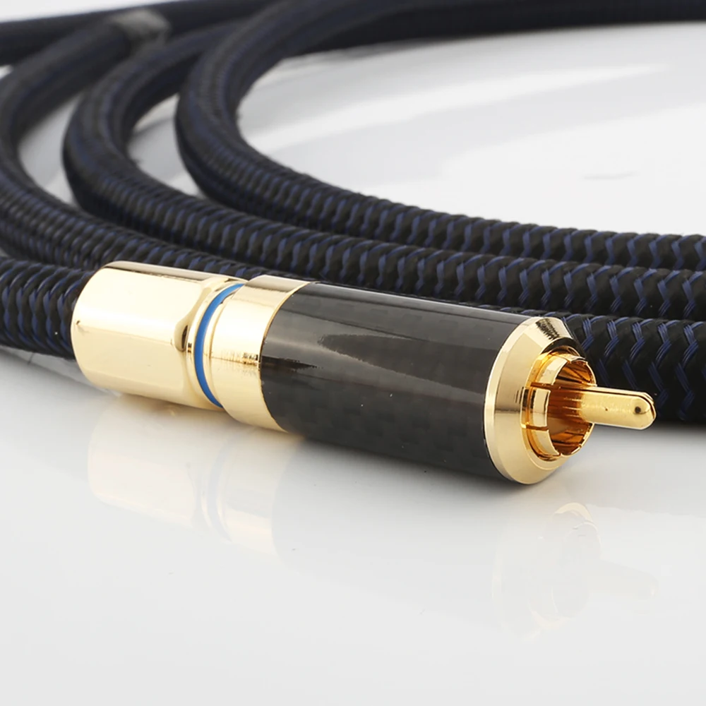 4 Miếng OEM Chất Lượng Cao Mạ Vàng Sợi Carbon RCA Đầu Cắm Vít Khóa RCA Cắm Âm Thanh