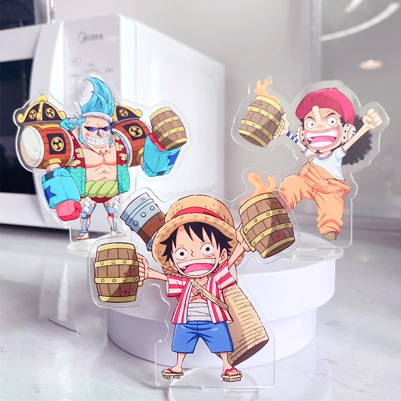 One Piece  Luffy Roronoa Zoro Action Figures Anime Acrylic Desk Stand Figure Model Toy Desk Decoration Ornaments Standing Plates