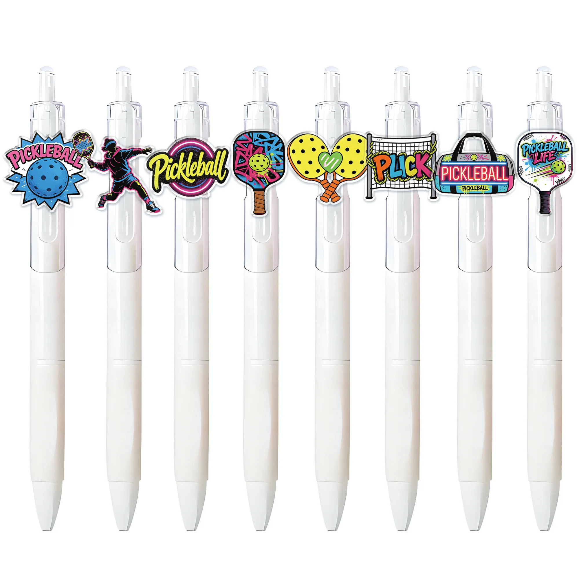 

16pcs Pick Ball Graffiti Theme Ballpoint Pen White Pen Rod Ball Series Press Creative Pen New Year Student Writing Gift Pen