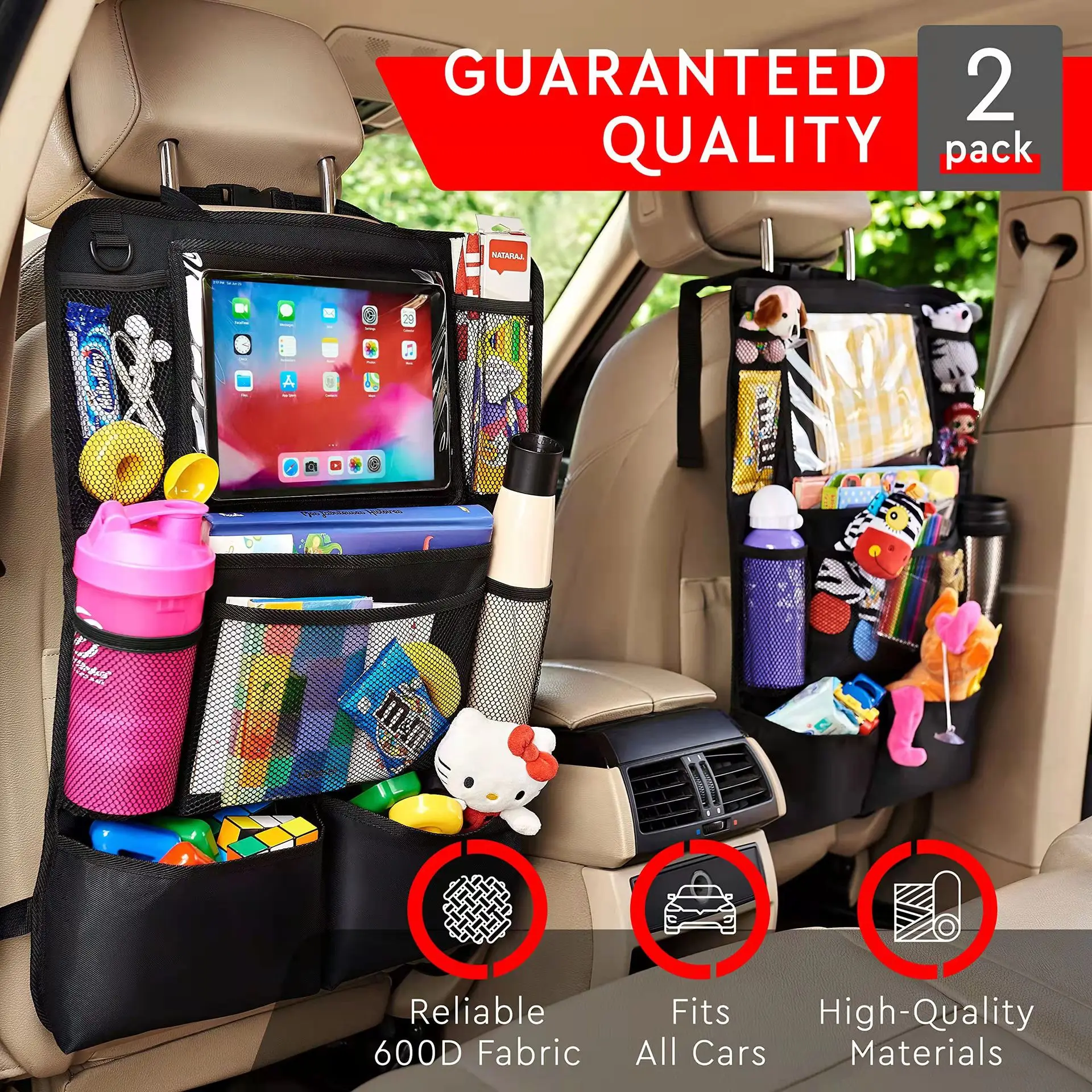 1PCS Car Seat Back Storage Bag Hanging Seat High Quality Oxford Cloth Storage Bag Multiple Pockets Car Interior