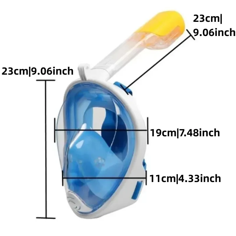 Clearance_Underwater Snorkeling Full Face Children Swimming Mask Set Scuba Diving Respirator Masks Anti Fog Safe Breathing for K image 6