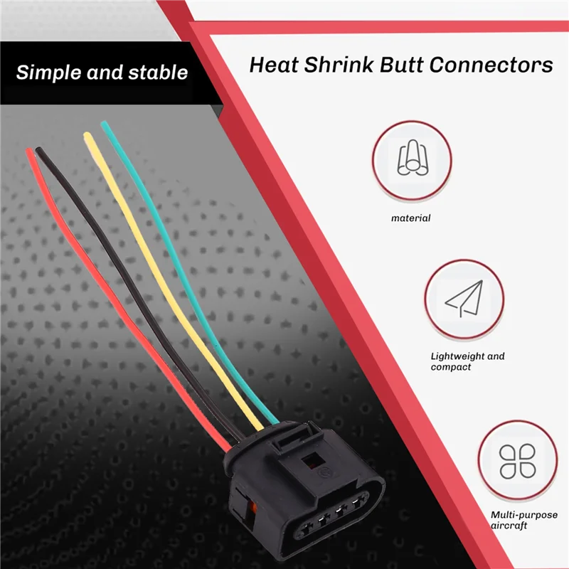 

A09E-4 Pack Ignition Coil Connector Plug Harness For Passat A4 1.8T, 2.0T, 2.5L, 3.2L, 4.2L Ignition Coil Harness