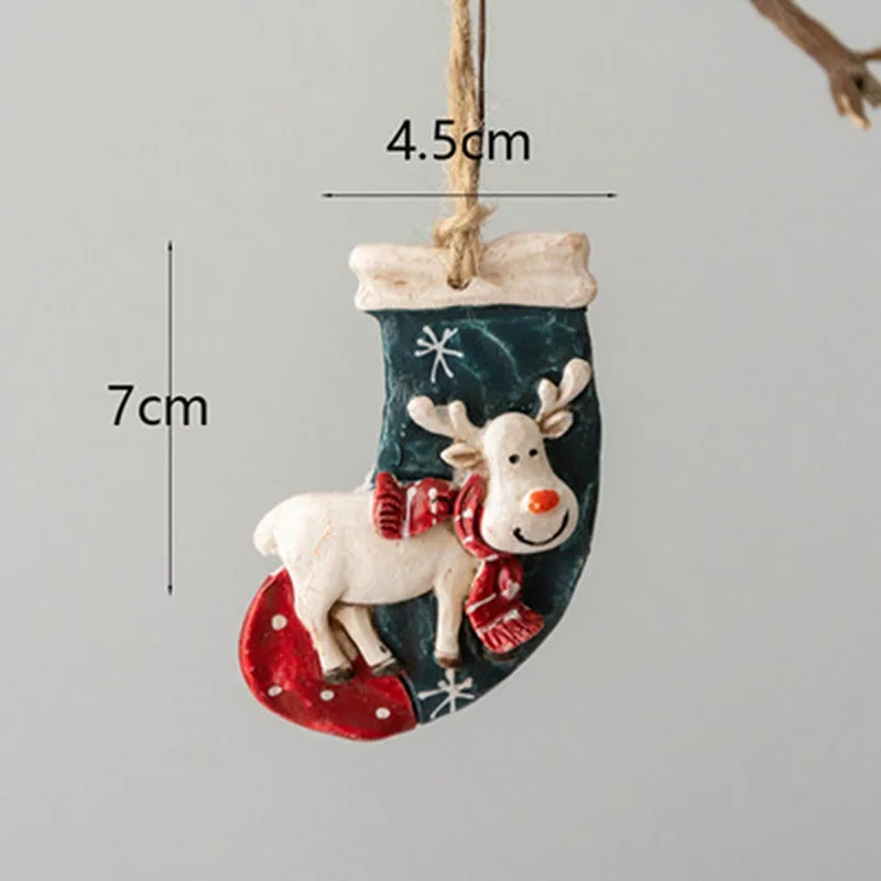 6 Stuks Mini Peperkoek Man Kerstversiering Voor Thuis Ornamenten Sneeuwman Kerstboom Hanger Decoratie Nieuwjaar Decor