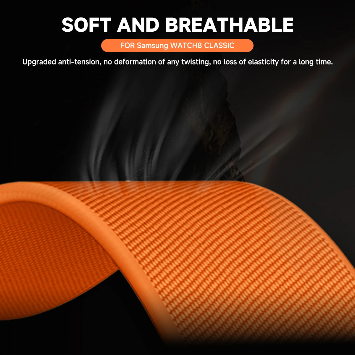 حزام نايلون لساعة سامسونج جالاكسي 8 44 ملم 40 ملم ساعة 8 حزام سوار بديل كلاسيكي قابل للتعديل لملحقات الساعة 8