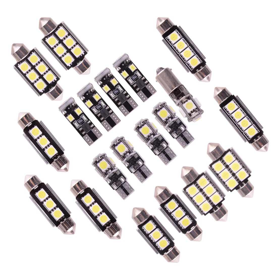 

DC 12V 3W 20Pcs White Car Interior LED Light Kit Fit for Mercedes Benz C Class W204 2008 2009 2010 2011 2012 2013 2014