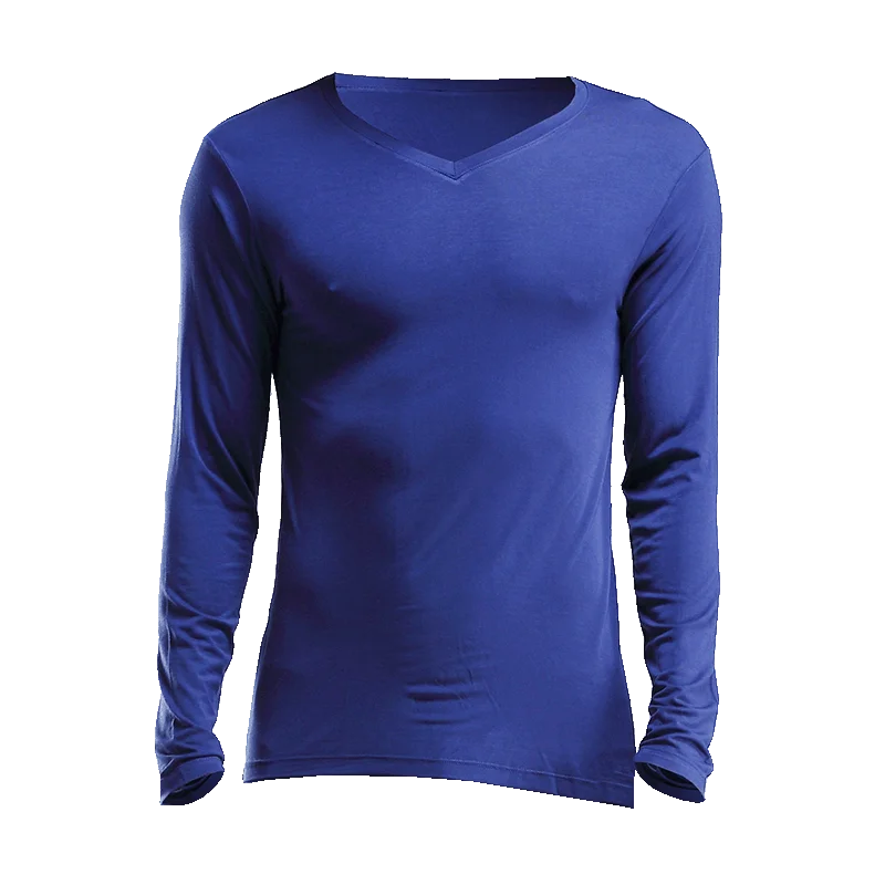 

Men's Tight Modal Basic V-Neck Thermal Intimates Autumn Clothing Single-Piece Low-Neck Bottoming Shirt Close-Fitting Thin Top