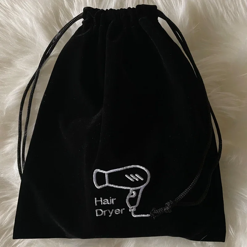 1pc Kordelzug Kordelzug Samt Hotel Business Organizer Tasche Schwimmen Gym Haartrockner Alte Lagerung Kosmetik Tasche