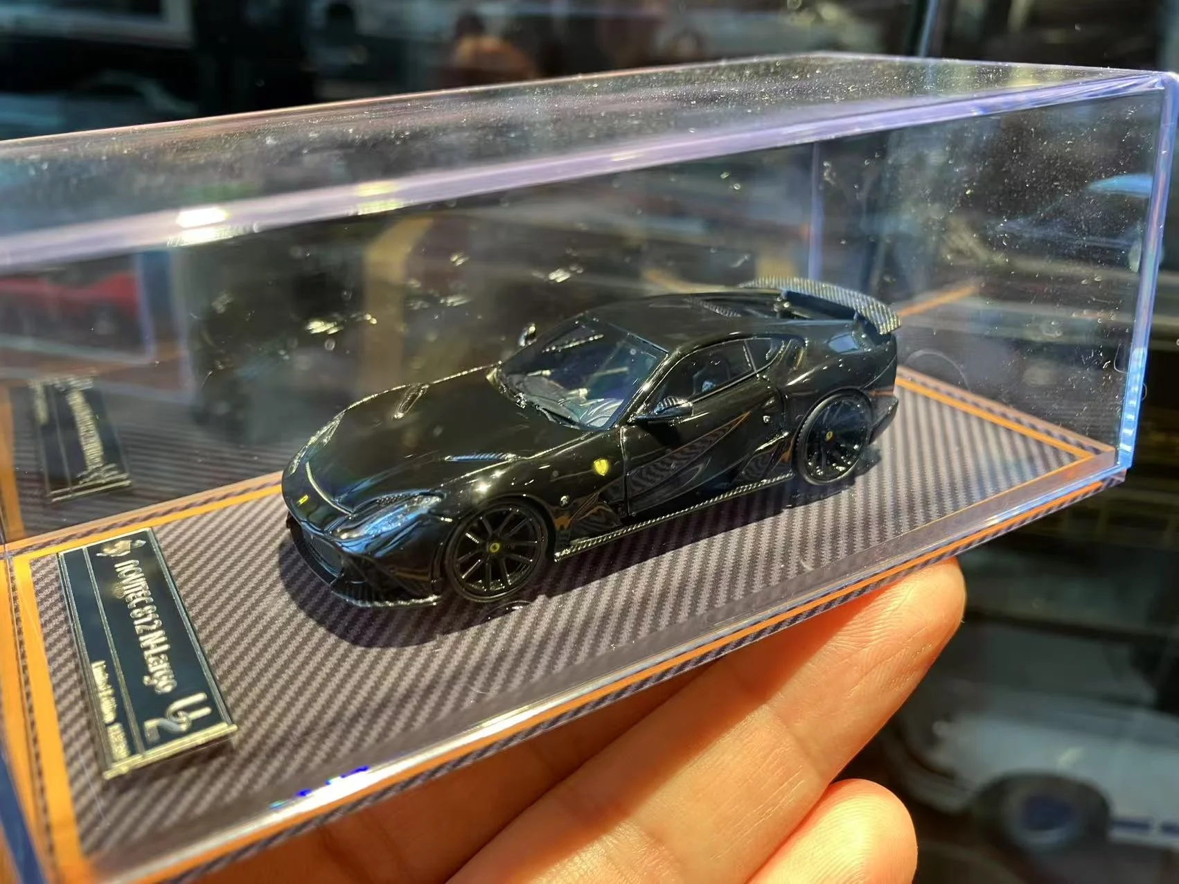 

1/64 U2 Model of Novitec 812 N-Largo Black Runner. 64-102 Resin Diecast Model Car