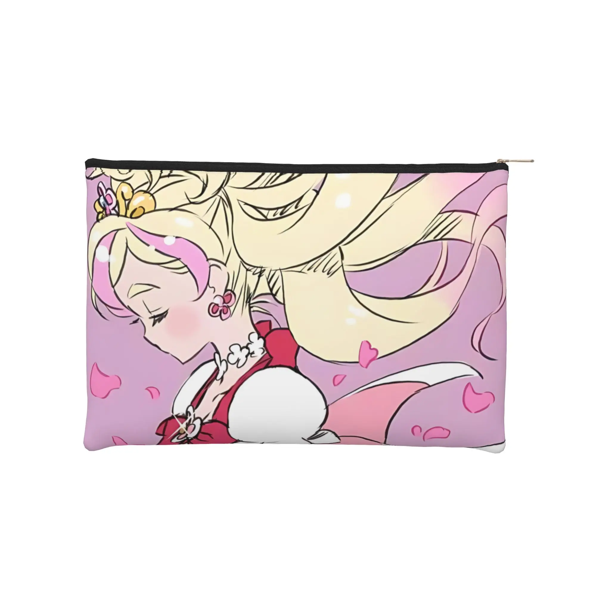 its bag Lightweight Cute pouch Pretty Cure Makeup Bag Anime Princess Toiletry Bag with Zipper Wash Bag