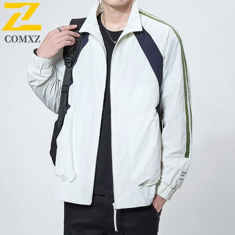 

COMXZ 2025 Мужская куртка в японском стиле для рыбалки нахлыстом, приключенческая ветровка с капюшоном, куртки, водонепроницаемое модное пальто