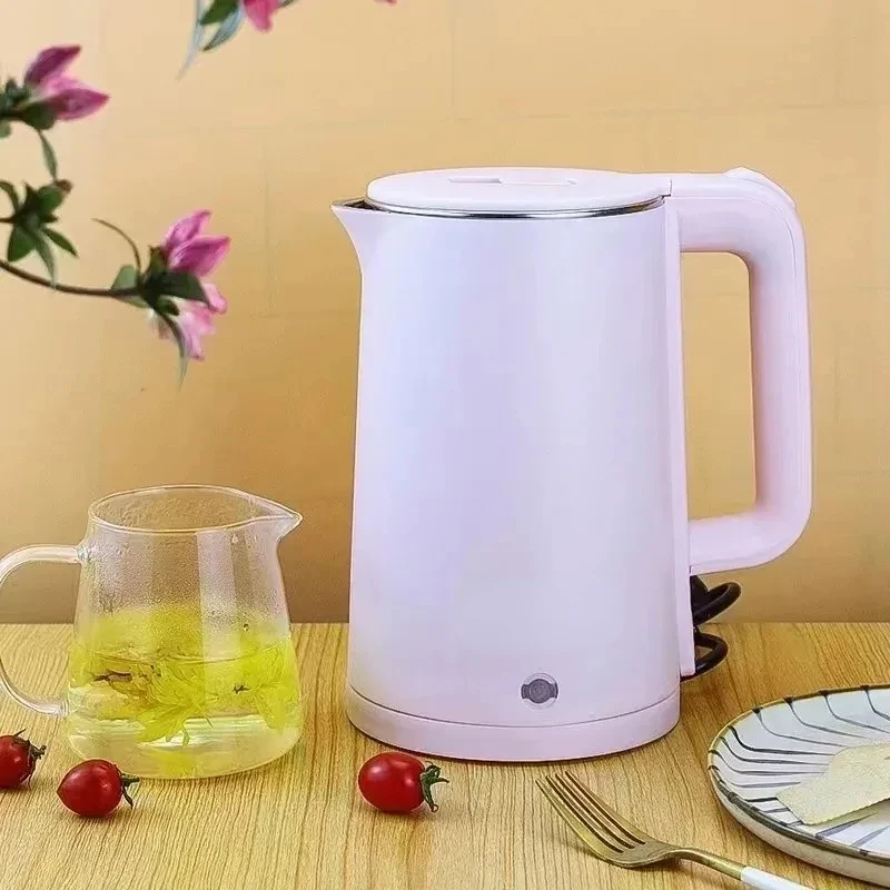 Wanlida Stainless Steel Electric Kettle Double Layer Insulated Health Kettle Logo Printing Electric Water Dispenser From China T