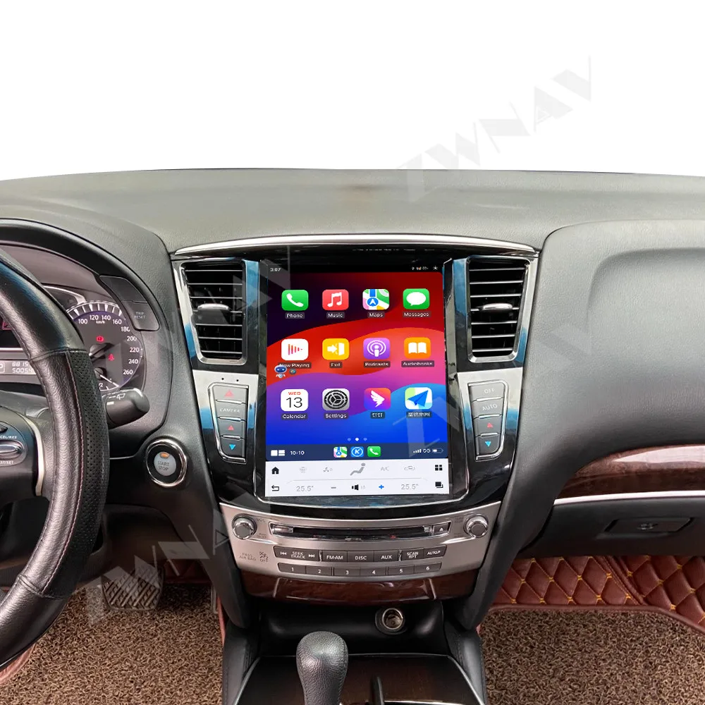 Carplay راديو السيارة 12.1 بوصة تعمل باللمس لإنفينيتي QX60 2014-2020 أندرويد 14 نظام تحديد المواقع والملاحة سيارة مشغل وسائط متعددة رئيس وحدة #4