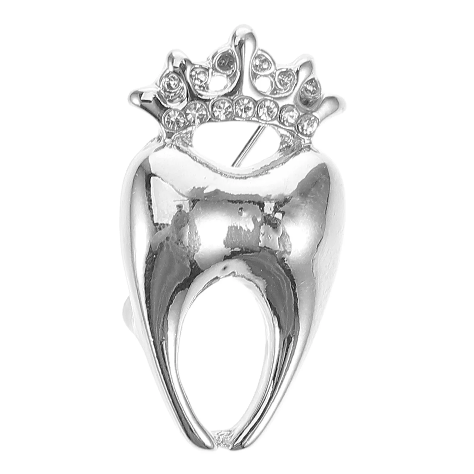 

Creative Crown Tooth Rhinestone Brooch Pin for Weddings Parties Stylish Lapel Pin Men Women Suit Dress Coat Accessories