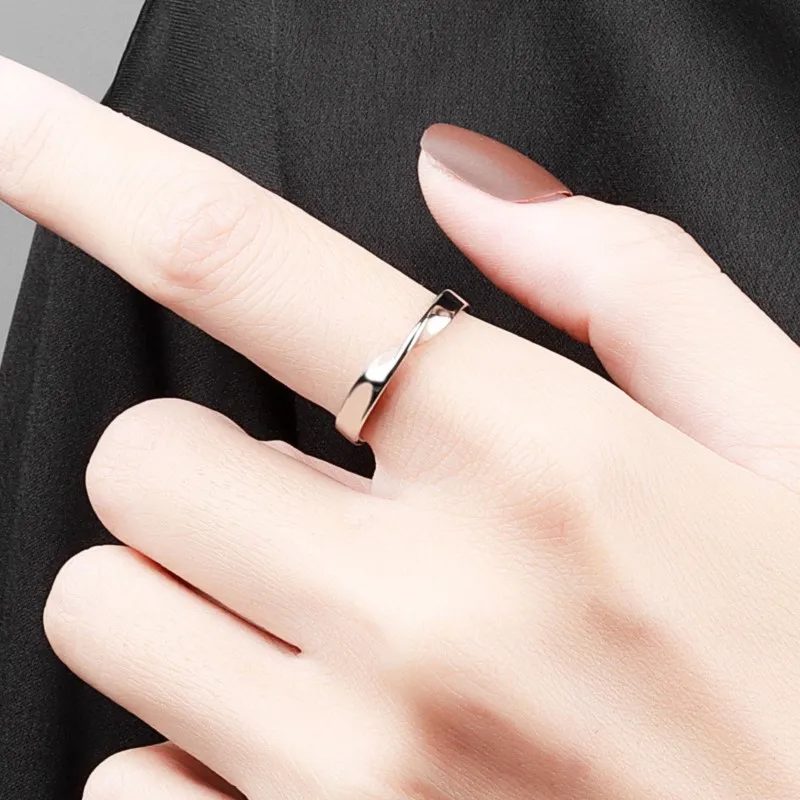 

Кольца VENTFILLE из стерлингового серебра 925 пробы для женщин Mobius, нерегулярные витые регулируемые кольца, ювелирные изделия, подарок, дропшиппинг