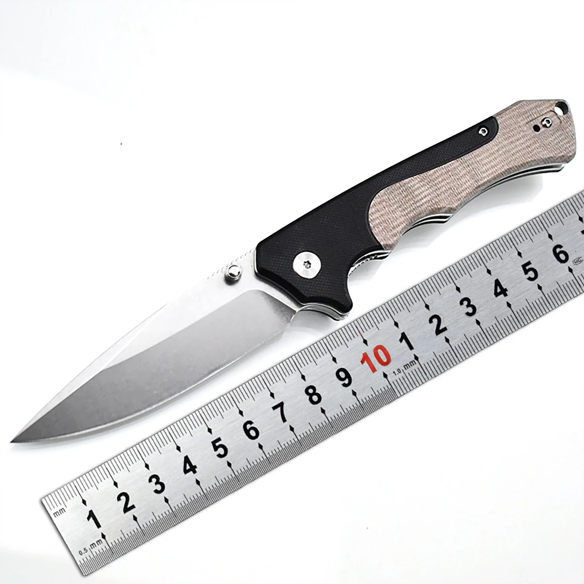 Coltello tascabile 5CR: multiutensile EDC pieghevole da uomo con manico G10. Ottimo per il campeggio, l'escursionismo, l'esplorazione, il fai da te, l'uso quotidiano, la pesca, la caccia. Regalo perfetto per San Valentino/festa del papà per uomo.