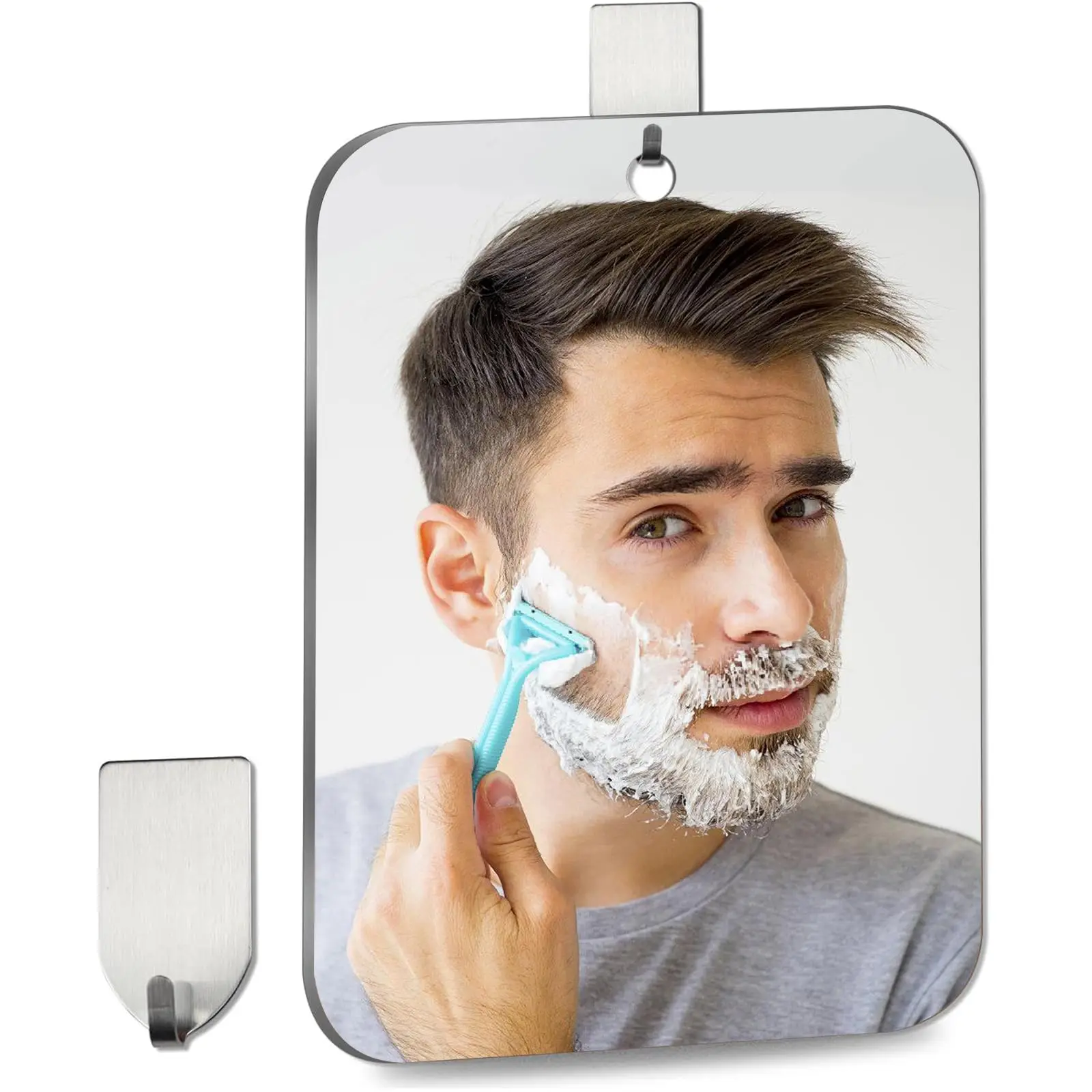 1pcs Acrylic Mirror With Wall Suction Shower Mirror For Man Shaving Women Makeup Portable Travel Bathroom Accessories