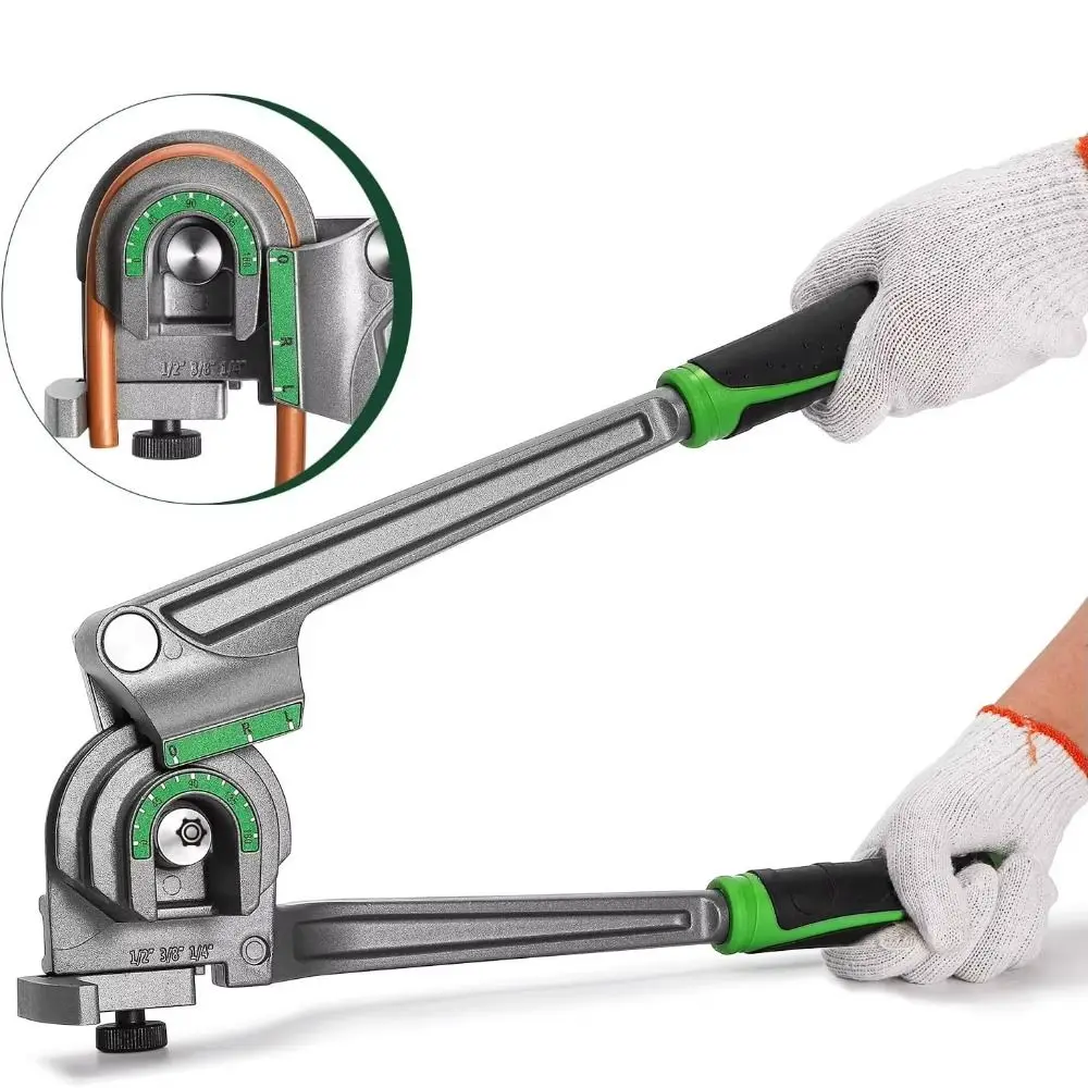

3-in-1 Tubing Bender 180° Lever Type Bending Tool Dial Strong Bearing Capacity Bending Machine HVAC Installation