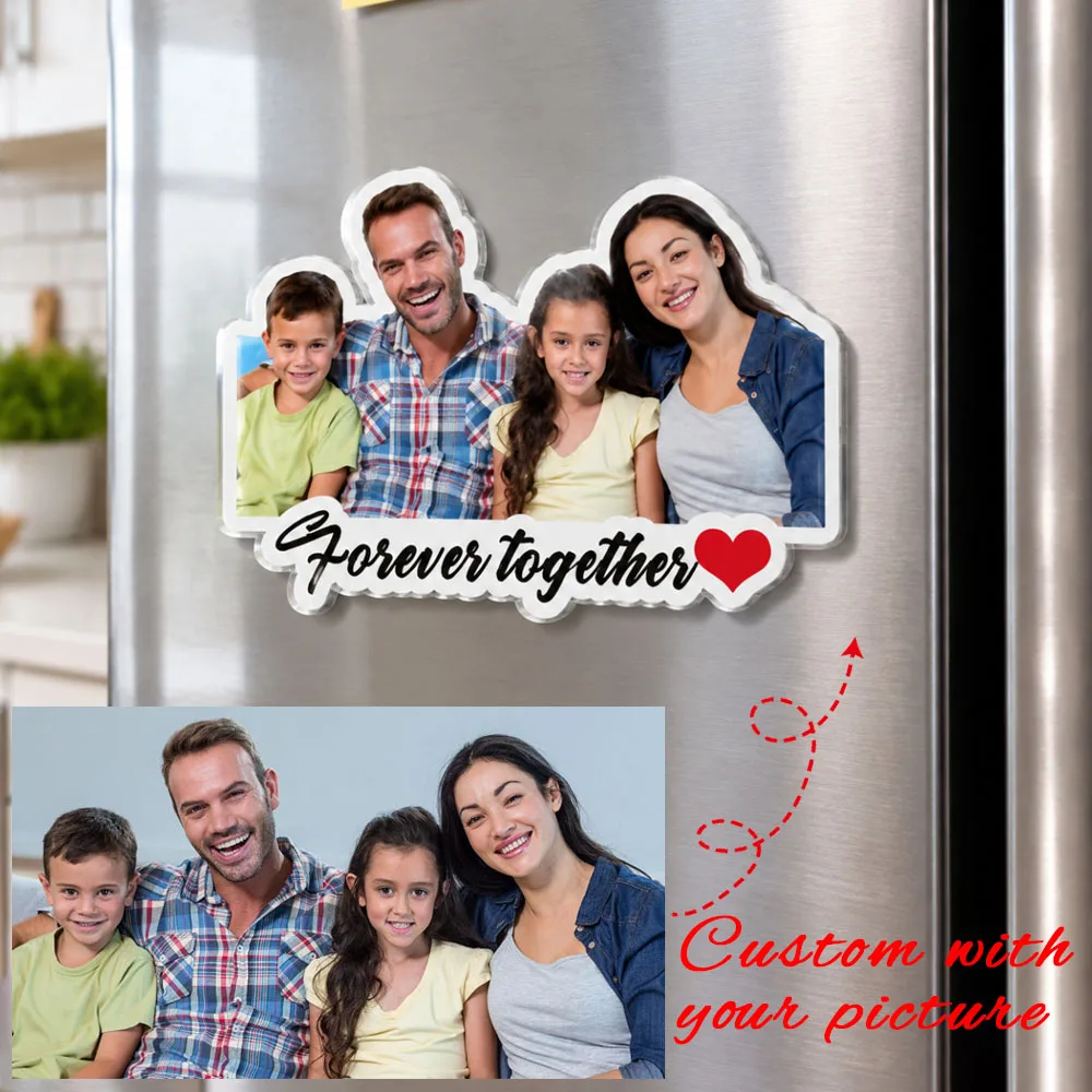 Personalized Image Custom Fridge Acrylic Magnet, Gift