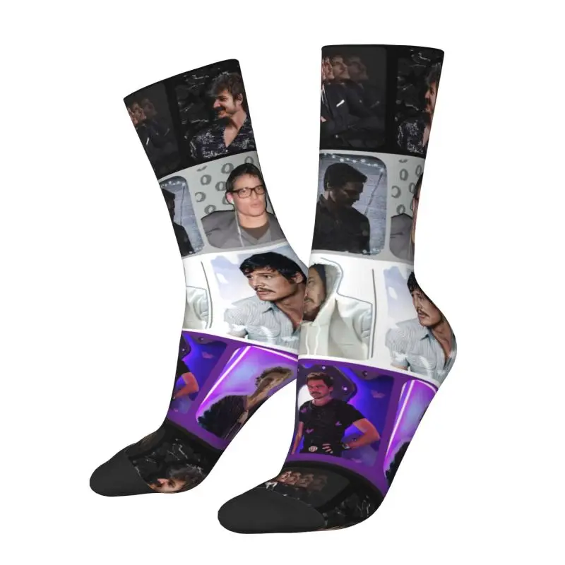 Cool Pedro Pascal Asexual Pride Flag Socks Men Women Warm 3D Printing Basketball Sports Socks