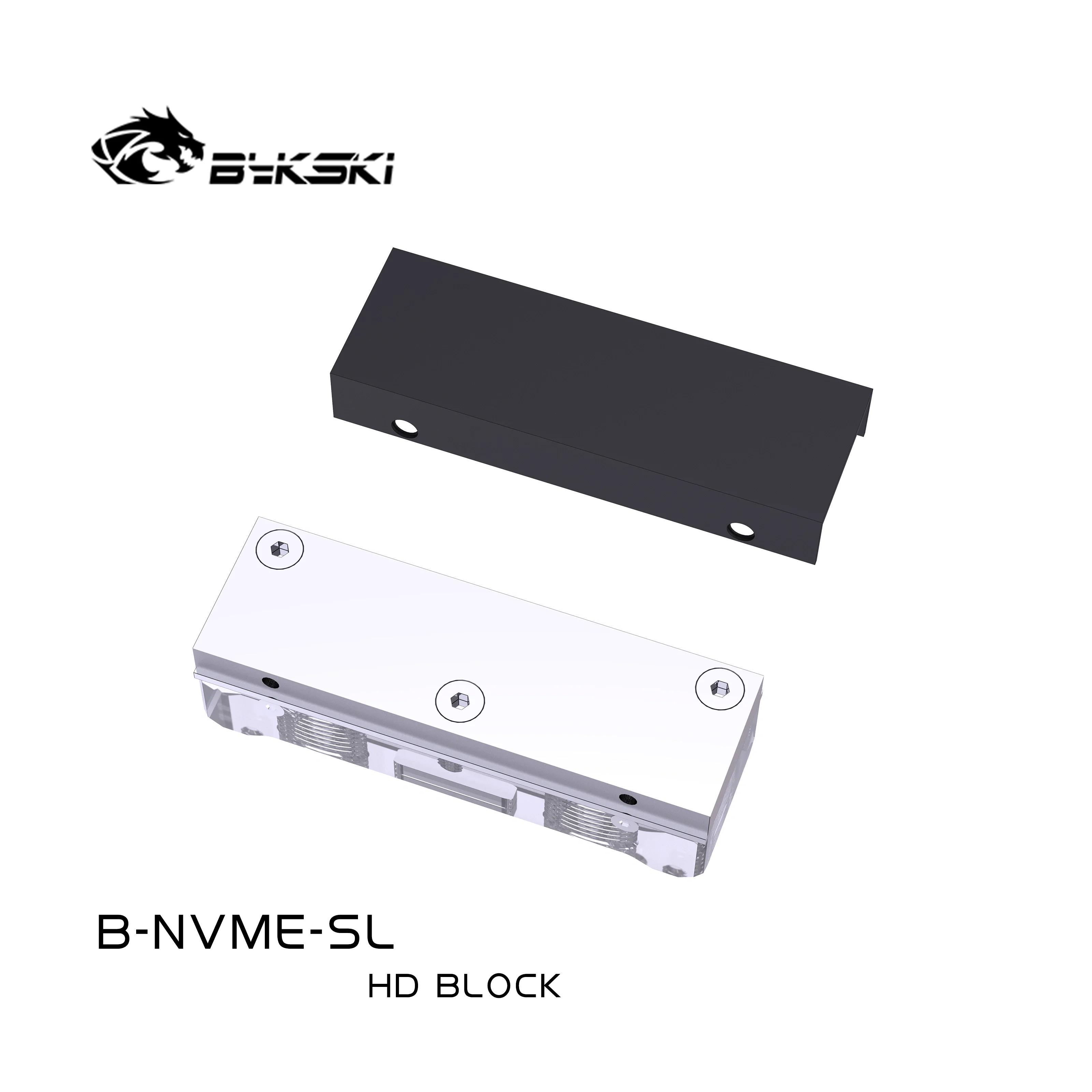 BYKSKI Memoy Penggunaan Blok Akrilik untuk M.2 SSD /2280 /22110 Solid State Drive Hard Disk Sistem Pendingin Air Radiator B-NVME-SL