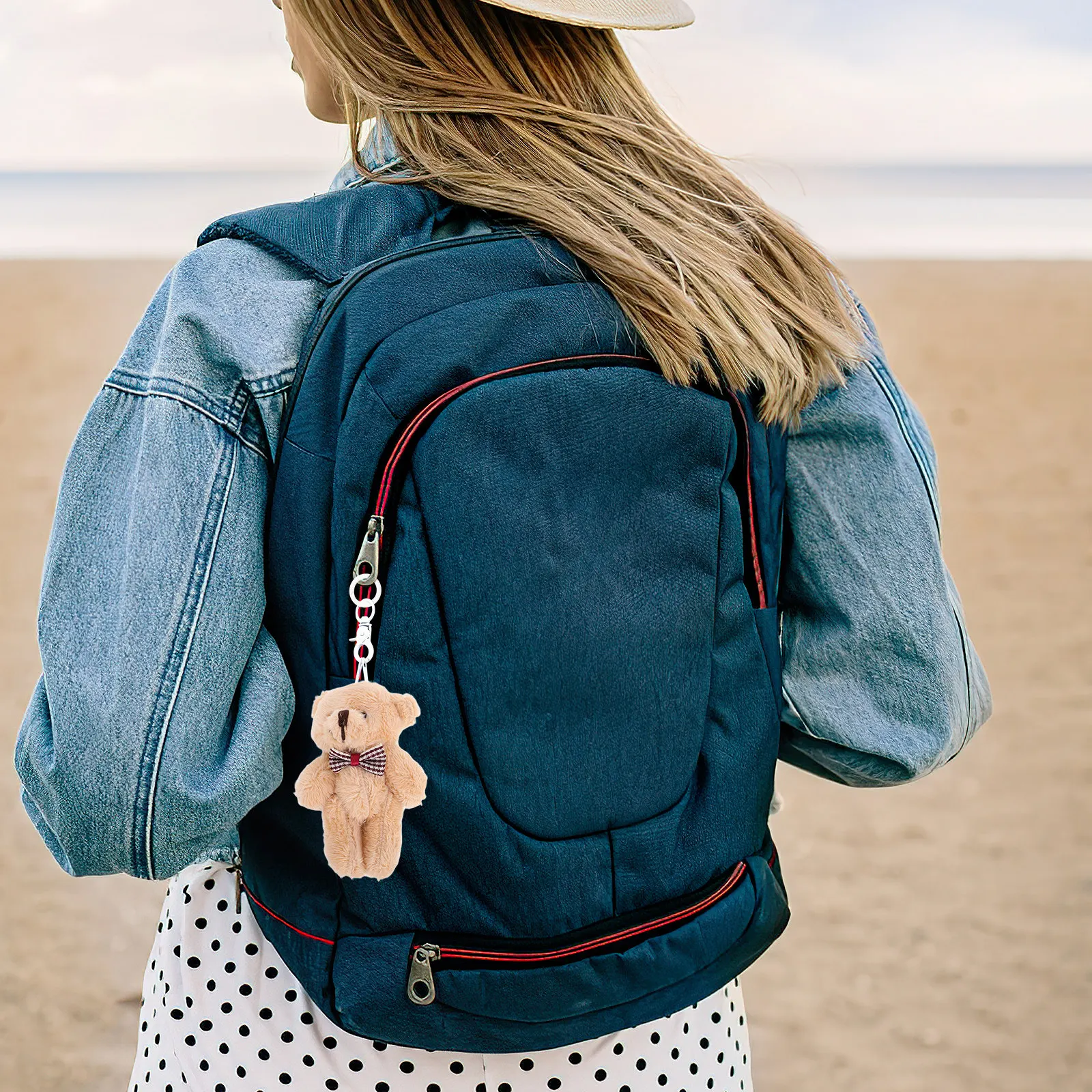 

10Pcs Mini Bear Keychain Pendant Decorative Accessory 8Cm Adorable Tiny Animal Hanging Home Car Bag Backpack