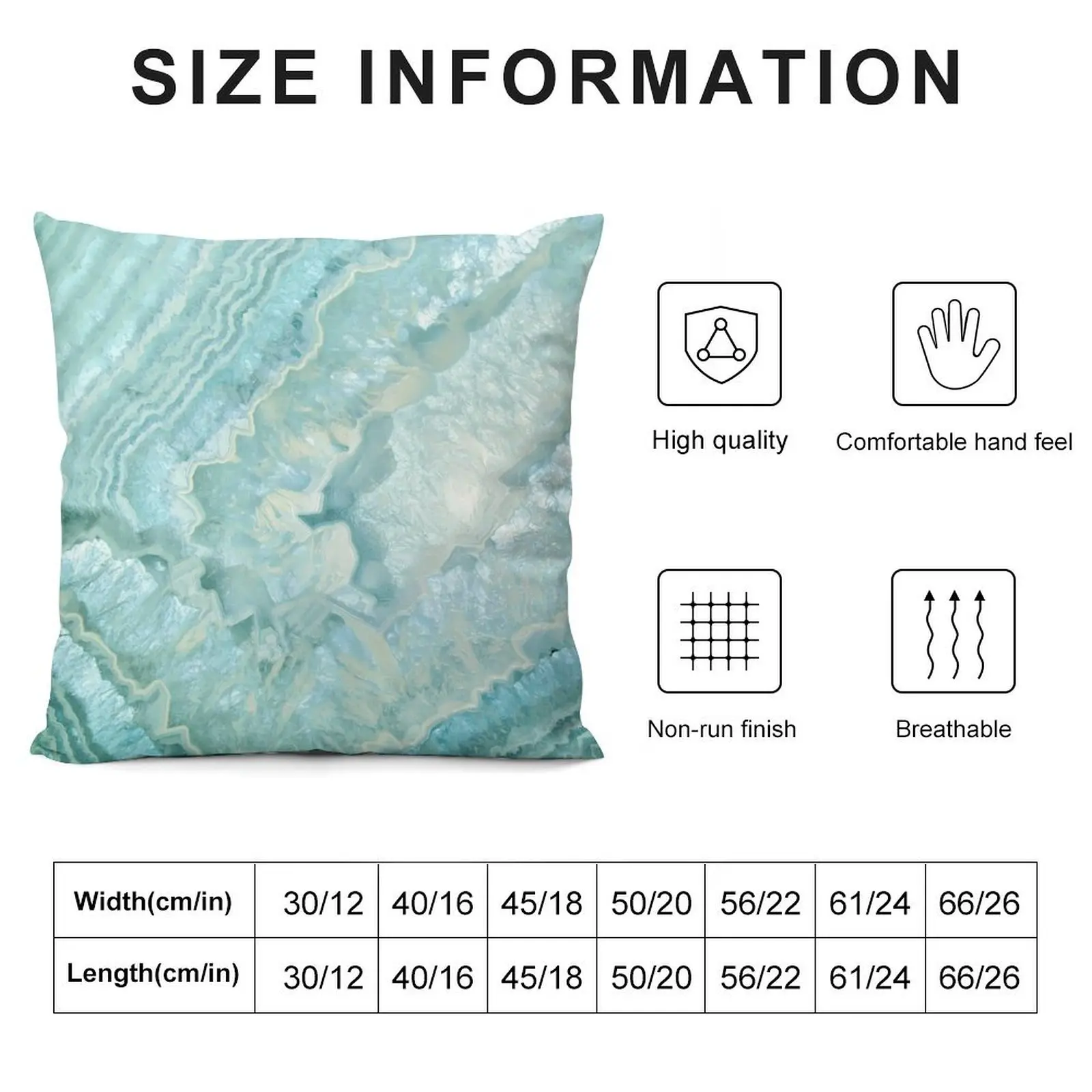 Aquamarine Pastel and Teal Agate Crystal Throw Pillow Cushion Child Pillowcases pillow