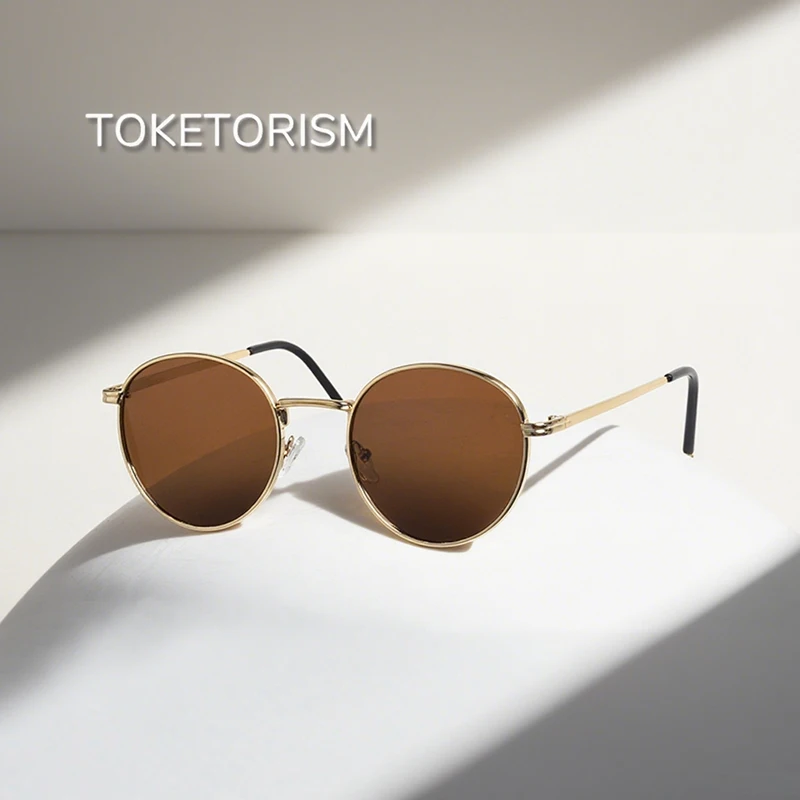 

Toketorism Fashion Round Sunglasses For Men UV400 Shades Women's Outdoor Glasses