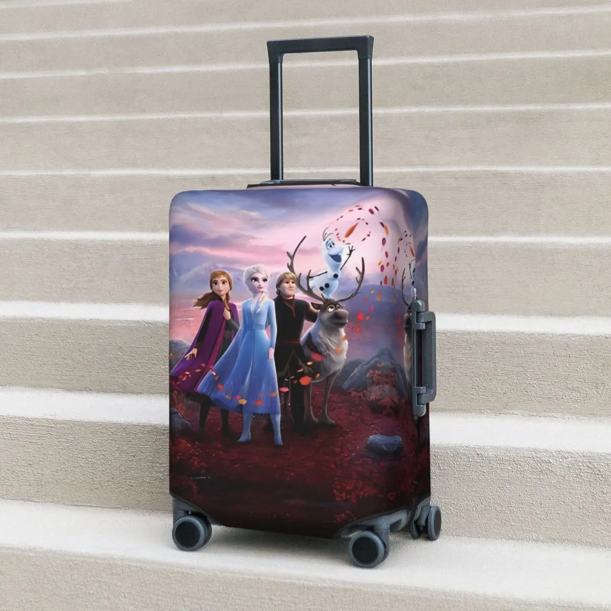 Frozen 2 Elsa Anna Princess Suitcase Cover MINISO 2024 New Princess Series Practical Travel Protection Luggage Accesories Flight