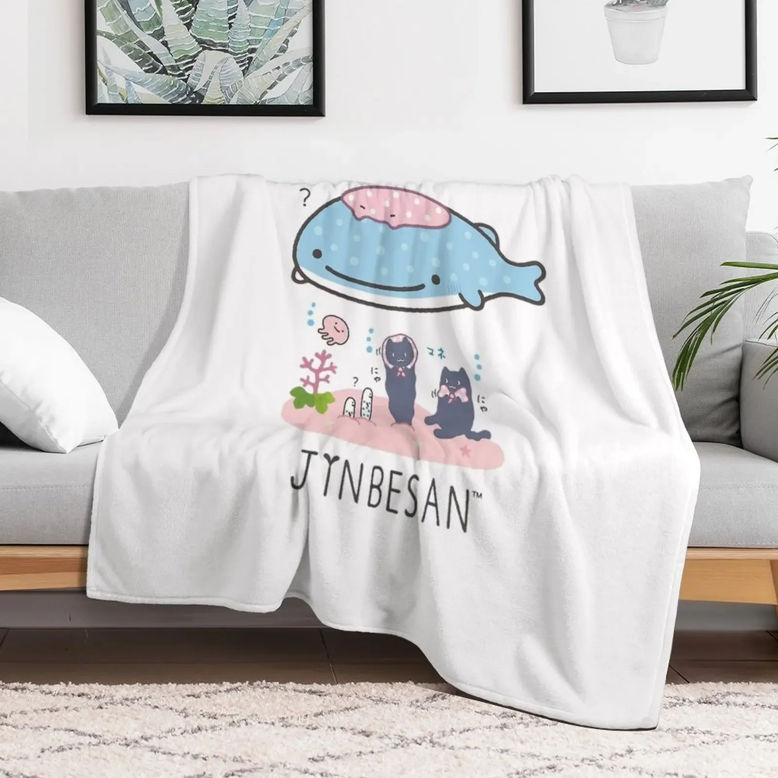 Jinbesan Group Pose Throw Blanket Loose For Sofa Thin Blankets