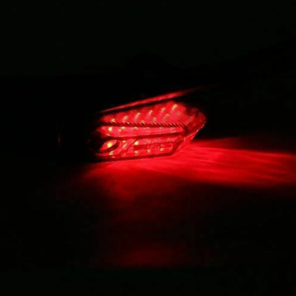 Universal Motorcycle LED Rear Fender Brake Light (Black Version) Suitable For Off-Road Motorcycles, Trail Bikes, and ATVs