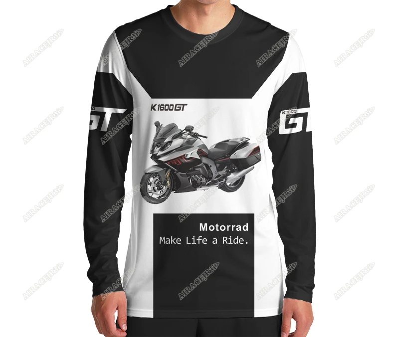 K1600 GT For BMW Sport Tourer Motorsprot Ride Motorcycle Long T-Shirt Motorrad Racing Team Men's Quick Dry Anti-UV Shirt Summer