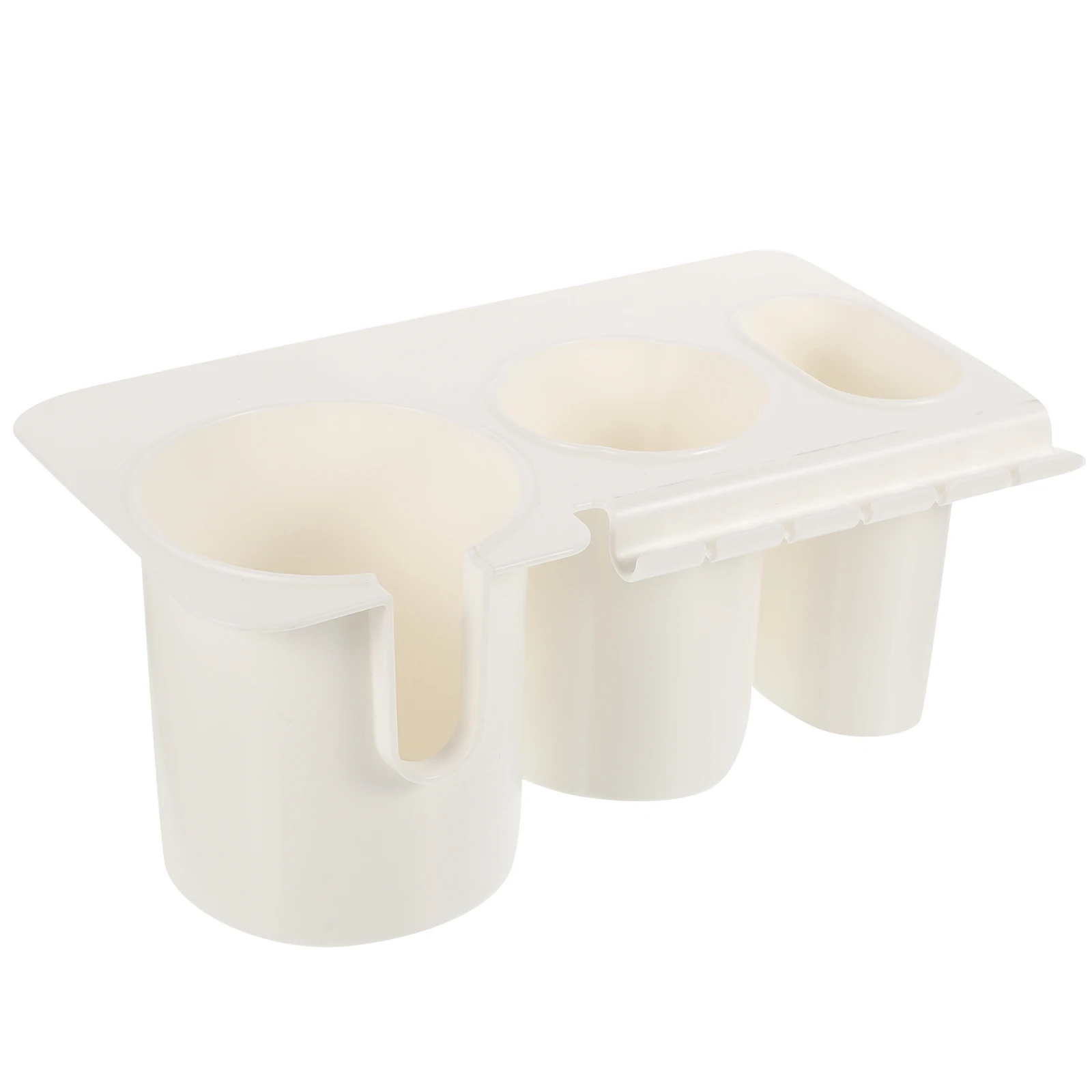 

Sturdy HIPS Cup Holder Organizer for Desk Water Accessories White Multi-Functional Table Storage Office Home Study Large Mouth