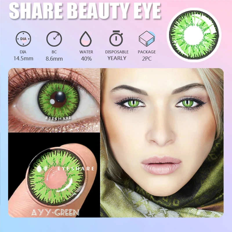 EYESHARE 1Pair Color Contact Lenses For Eyes Anime Cosplay Colored Lense Blue Red Multicolored Lenses Contact Lens Beauty Pupils