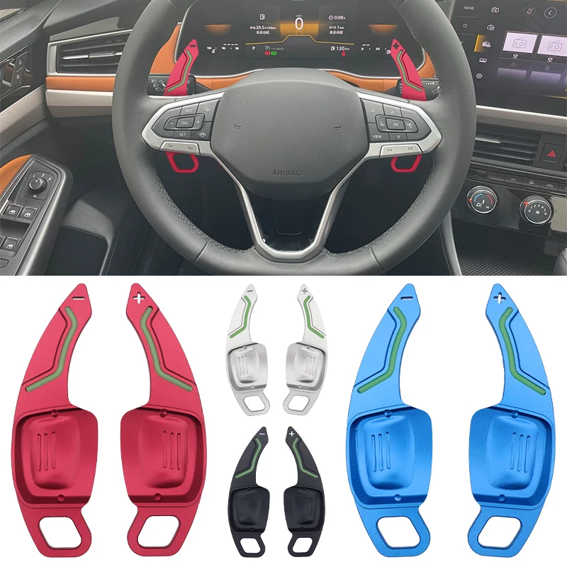 2x NEW Steering Wheel Luminous Paddle Shifter Extension for Volkswagen Golf 8 MK8 Tiguan L Touareg CC Magotan 2018-2023