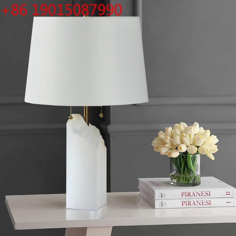 

Living room marble marble exhibition hall decorative table lamp new Chinese model room bedroom study lamp
