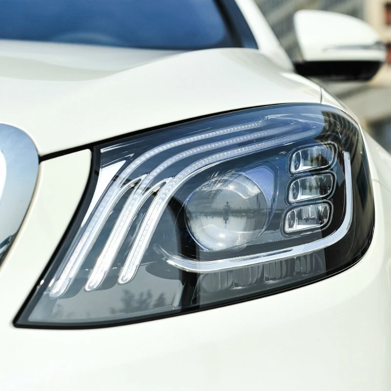 For Mercedes Benz S Class W222 2018 2019 2020 S320 S400 S500 S600 Car Gadget  Headlights Protective Shell