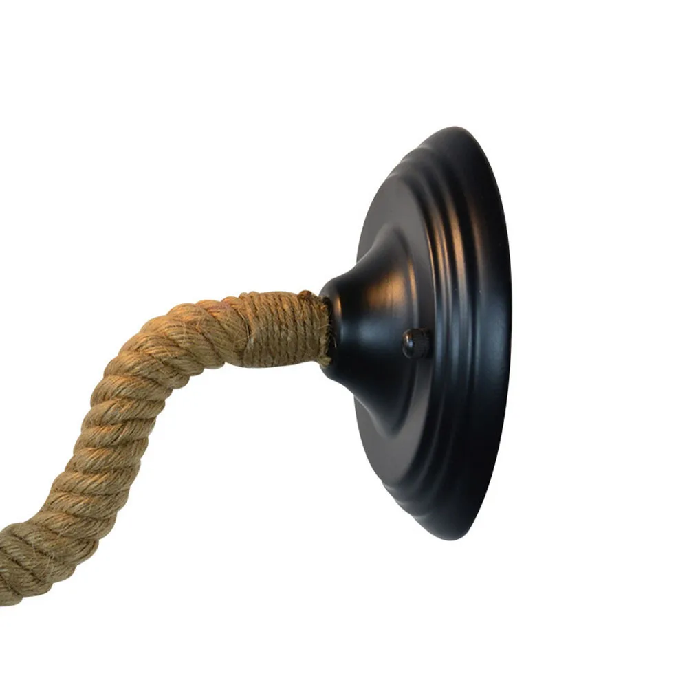 

Wall Lamp Decoration Lamp E27 Industrial Rope Wrought Iron Bedside Light For Home Bar Coffee Shop Decoration Wall Light