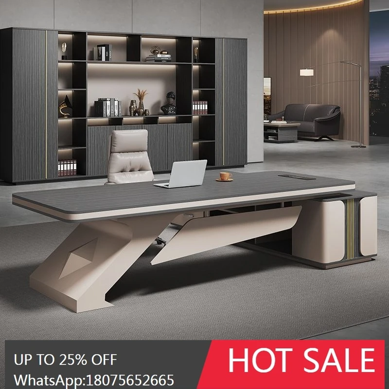 

SGF Light Luxury Boss Office Desk and Chair Set Simple Modern Executive Desk
