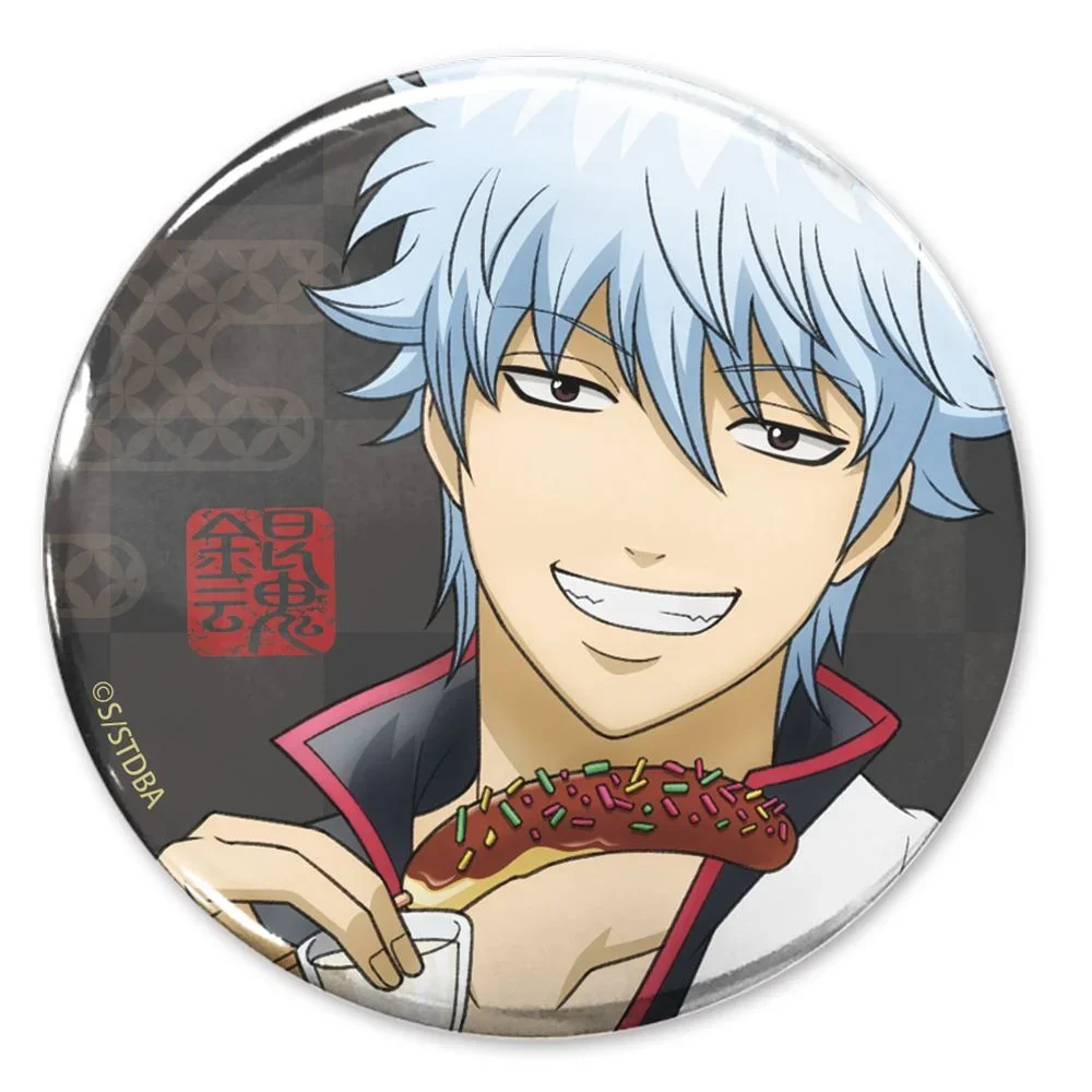 Japan Cospa Goods Gintama Badges Walking Eating Ver. Gintoki Higashikata Okita