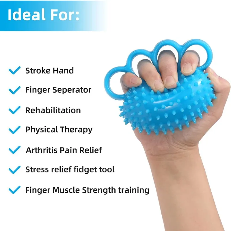 Hand Exercise Ball Finger Therapy Ball Grip Strengthening Improve Flexibility Squeeze Stress Relief Balls Adults Elder Kids