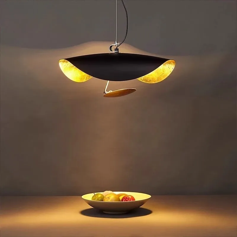 

MZISOSOD for Catellani gold foil UFO pendant light luxury Italian design for western restaurant bar coffee shop table decor
