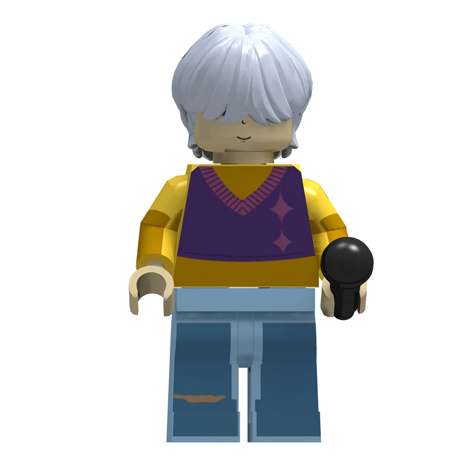 New KPOP Demon Hunters Cartoon Building Blocks Doll Kawaii Mini Action Figure Head Assembly Toys Children's Toys Christmas Gift